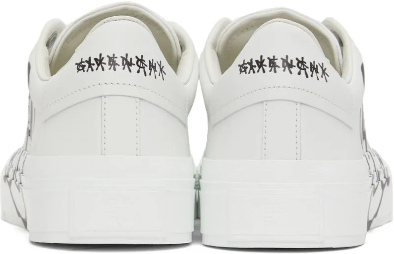 Givenchy White Graphic City Court Sneakers (BE0027E19Y116)