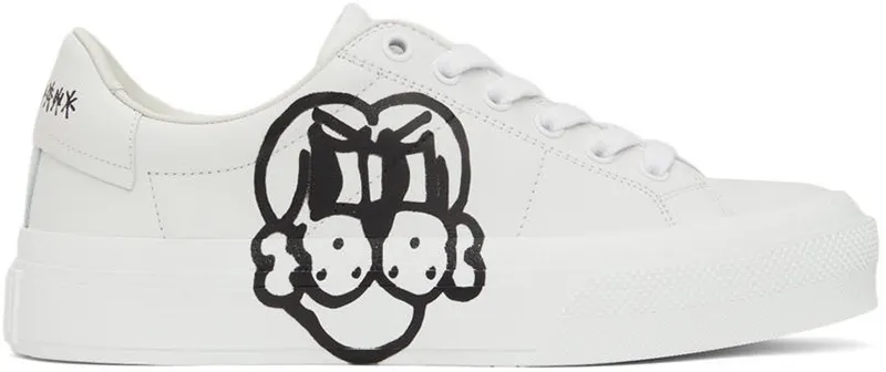 Givenchy White Graphic City Court Sneakers (BE0027E19Y116)