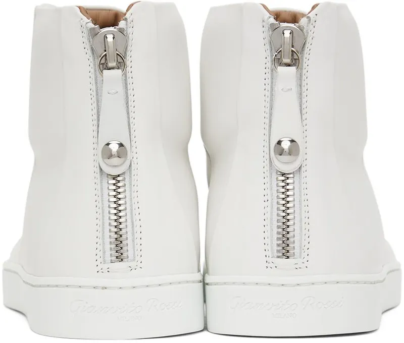 Gianvito Rossi White High Top Sneakers (S28240-M1WHT-CLN)