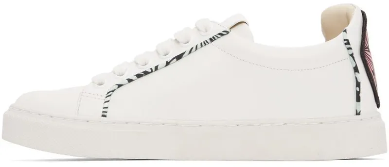 Sophia Webster White Leather Butterfly Sneakers (SSS22108)