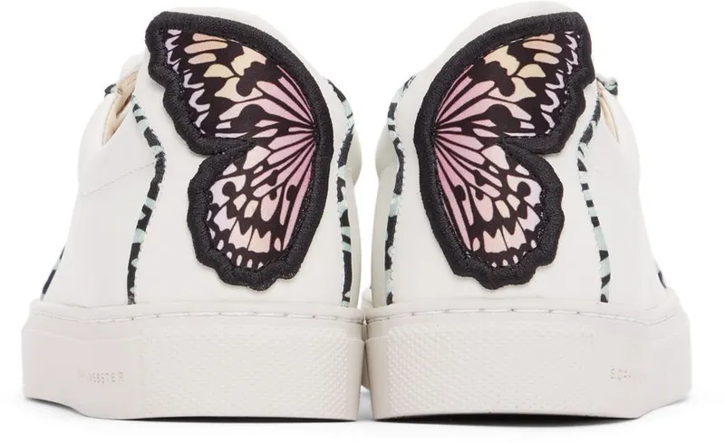 Sophia Webster White Leather Butterfly Sneakers (SSS22108)