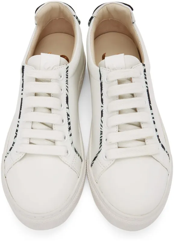 Sophia Webster White Leather Butterfly Sneakers (SSS22108)