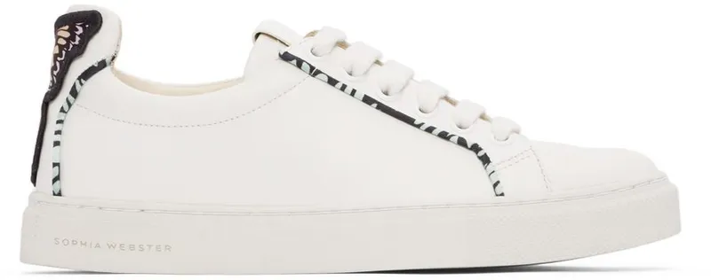 Sophia Webster White Leather Butterfly Sneakers (SSS22108)
