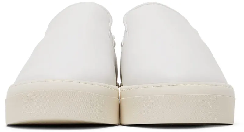 The Row White Leather Dean Slip-On Sneakers (F2008-N60)