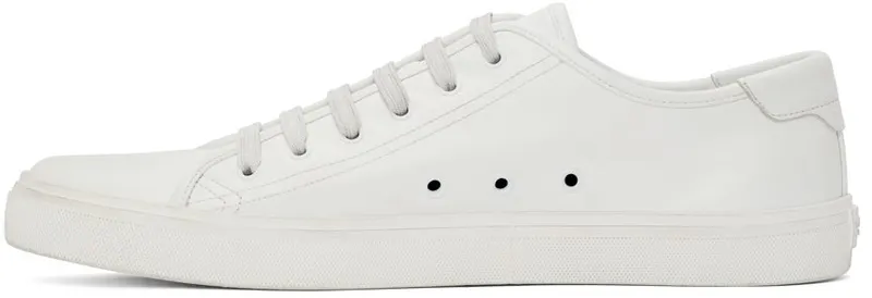 Saint Laurent White Leather Malibu Sneakers (64925000NG0)