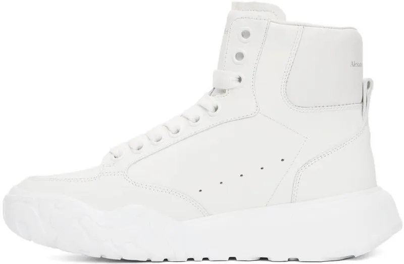 Alexander McQueen White New Court High Sneakers (667805WIA9I)