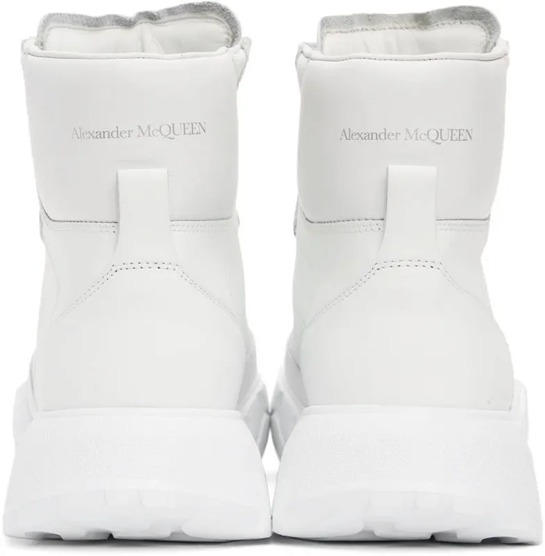 Alexander McQueen White New Court High Sneakers (667805WIA9I)