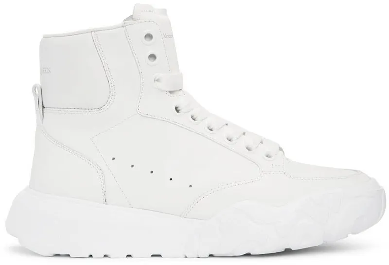 Alexander McQueen White New Court High Sneakers (667805WIA9I)