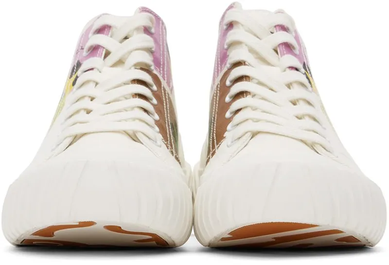 Kenzo White Tiger Crest High Sneakers (FC55SN440F73)