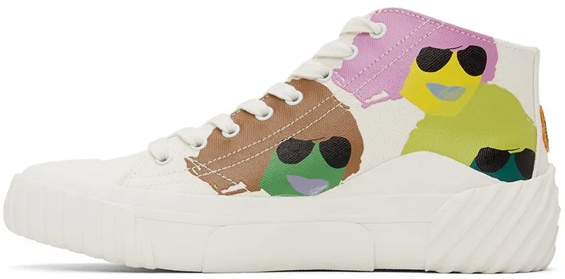 Kenzo White Tiger Crest High Sneakers (FC55SN440F73)
