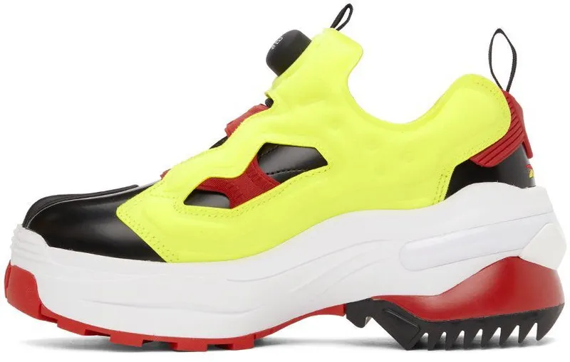 Maison Margiela Yellow & Black Reebok Edition Tabi Instapump Chunky Sneakers (S57WS0404 P3782)