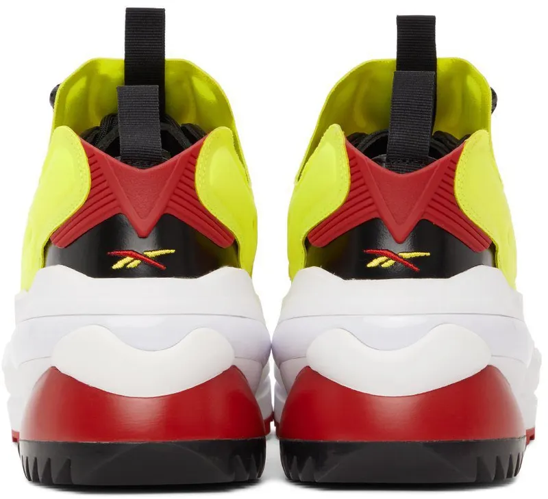 Maison Margiela Yellow & Black Reebok Edition Tabi Instapump Chunky Sneakers (S57WS0404 P3782)
