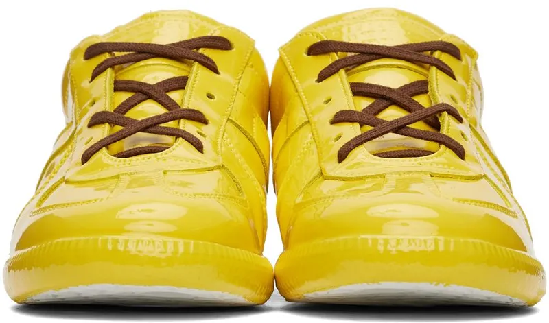 Maison Margiela Yellow Coated Leather Replica Sneakers (S37WS0582 P4487)