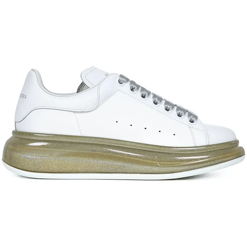 Alexander McQueen Court Trainers Gold Translucent (634151WHWKV9596)