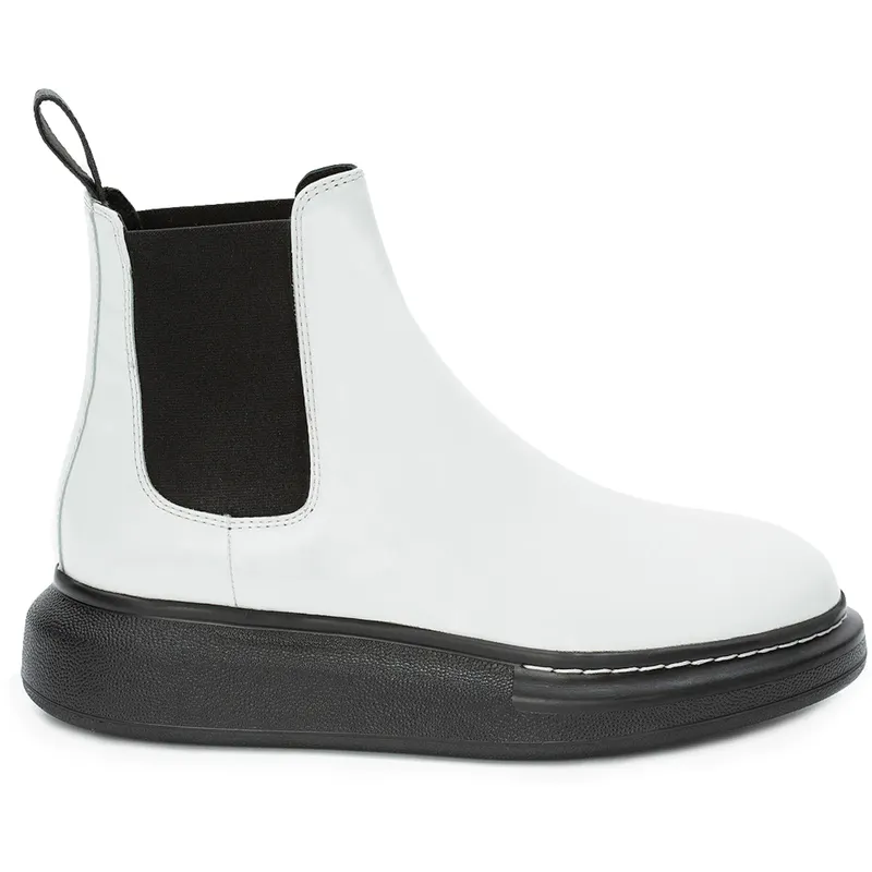 Alexander McQueen Hybrid Chelsea Boot Black White (W) (586398WHX529061)
