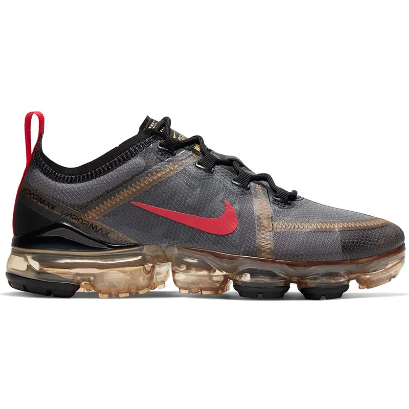 Nike Air VaporMax 2019 Black Gold Red (W) (CU4872-001)