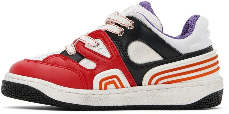 Gucci Baby Red & Black Basket Sneakers (702921 2SH90)