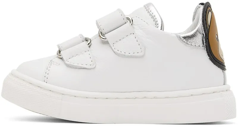 Moschino Baby White Teddy Sneakers (71686)