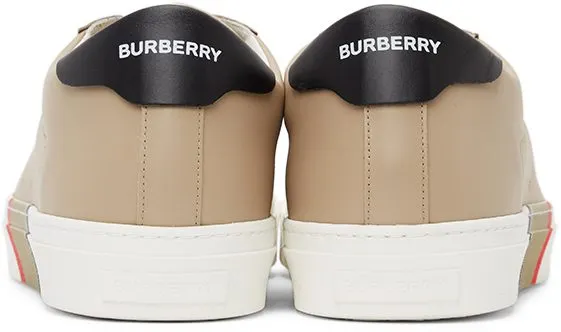 Burberry Beige Bio-Based Striped Sole Sneakers (8037195)