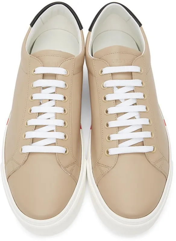 Burberry Beige Bio-Based Striped Sole Sneakers (8037195)