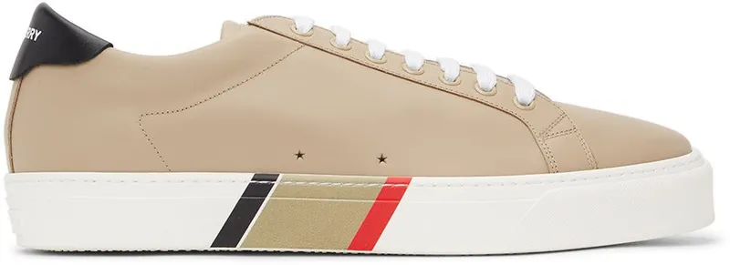 Burberry Beige Bio-Based Striped Sole Sneakers (8037195)