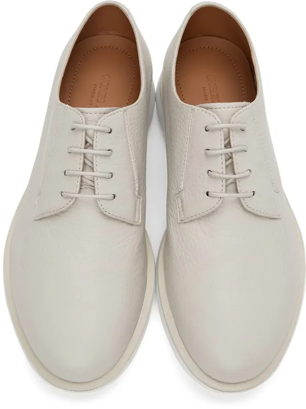 Giorgio Armani Beige Deerskin Sneakers (X2C664 XF224)