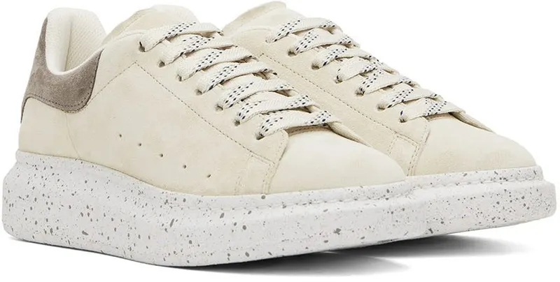 Alexander McQueen Beige Suede Oversized Sneakers (711140WIA5D)
