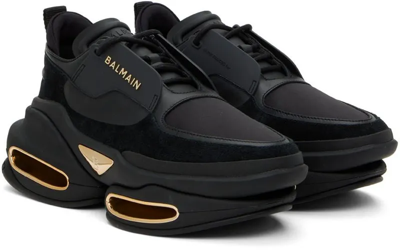 Balmain Black B-Bold Low-Top Sneakers (YN1VI541LSLD)