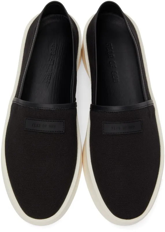 Fear of God Black Canvas Espadrille Sneakers (FG80-013CNV)
