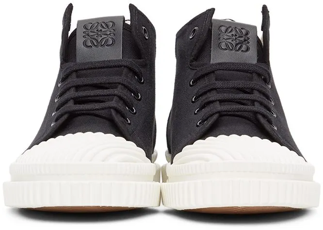 Loewe Black Canvas High-Top Sneakers (L815282X21)