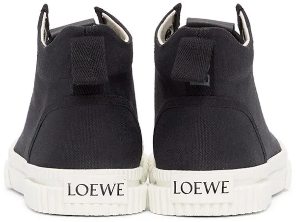 Loewe Black Canvas High-Top Sneakers (L815282X21)