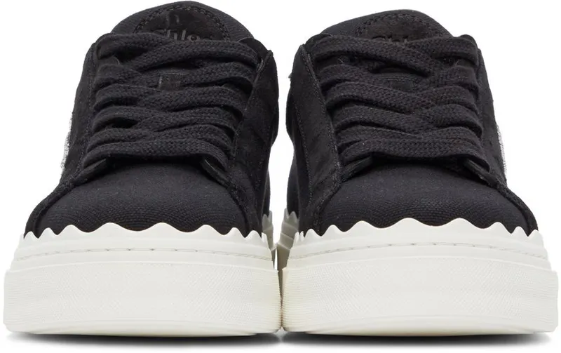 Chloé Black Canvas Lauren Sneakers (CHC21U108Q7)