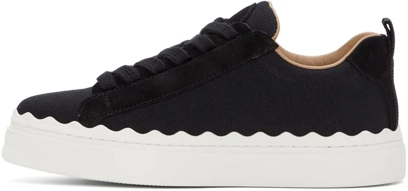 Chloé Black Canvas Lauren Sneakers (CHC21U108Q7)