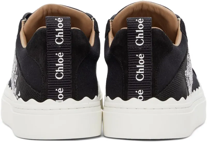 Chloé Black Canvas Lauren Sneakers (CHC21U108Q7)