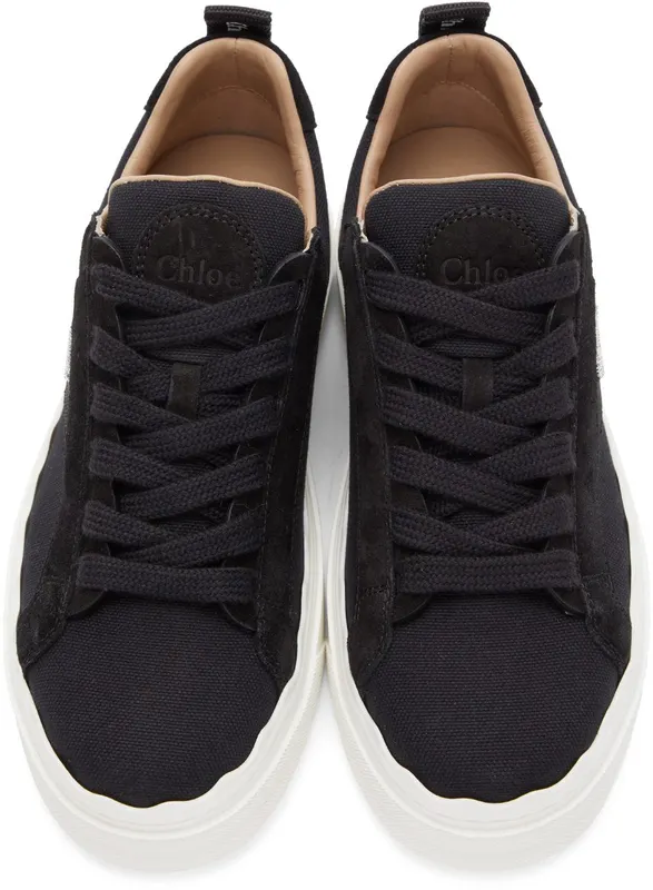Chloé Black Canvas Lauren Sneakers (CHC21U108Q7)