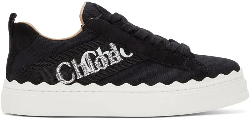 Chloé Black Canvas Lauren Sneakers (CHC21U108Q7)