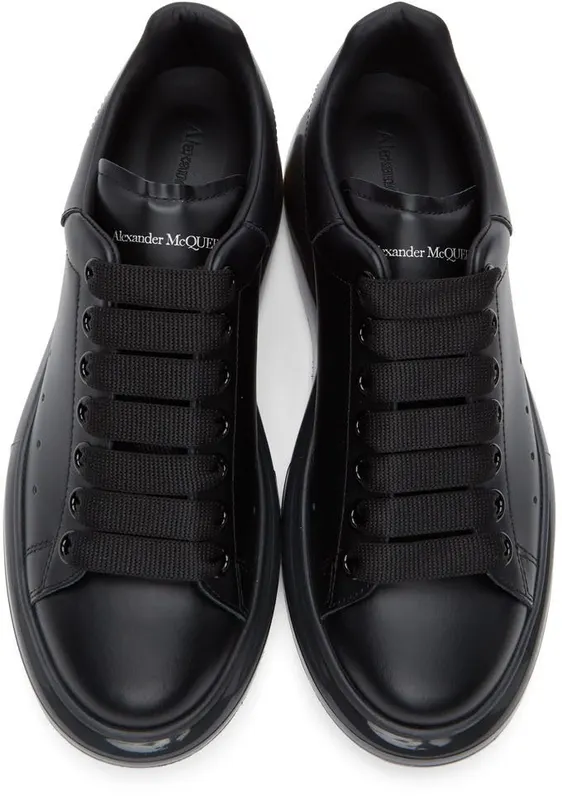 Alexander McQueen Black Clear Sole Oversized Sneakers (611698 WHX98)
