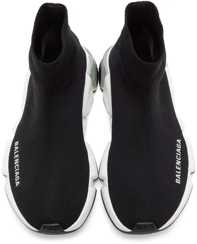 Balenciaga Black Clear Sole Speed Sneakers (607543 W2DB6)