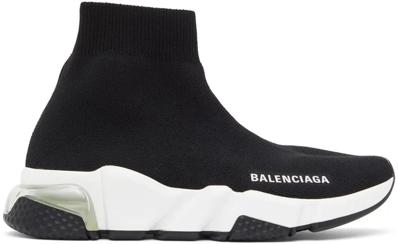 Balenciaga Black Clear Sole Speed Sneakers (607543 W2DB6)