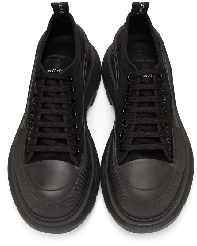 Alexander McQueen Blue Tread Slick Low Sneakers (662672W4Q31)