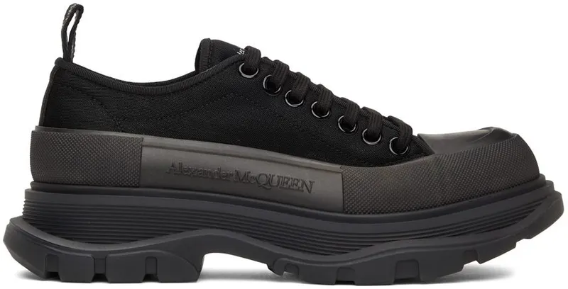 Alexander McQueen Blue Tread Slick Low Sneakers (662672W4Q31)