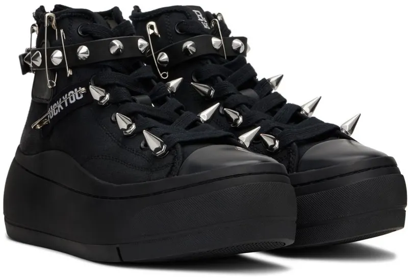 R13 Black Studded Kurt Sneakers (R13S5029-S001C)