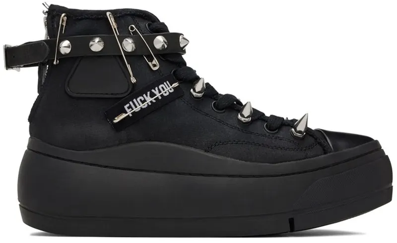 R13 Black Studded Kurt Sneakers (R13S5029-S001C)