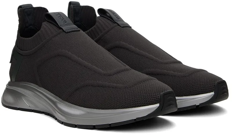 ZEGNA Gray Slip-On Sneakers (LHUTS-S5483Z)