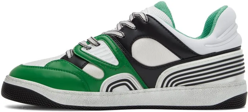 Gucci Green & Black Basket Sneakers (697882 2SH90)