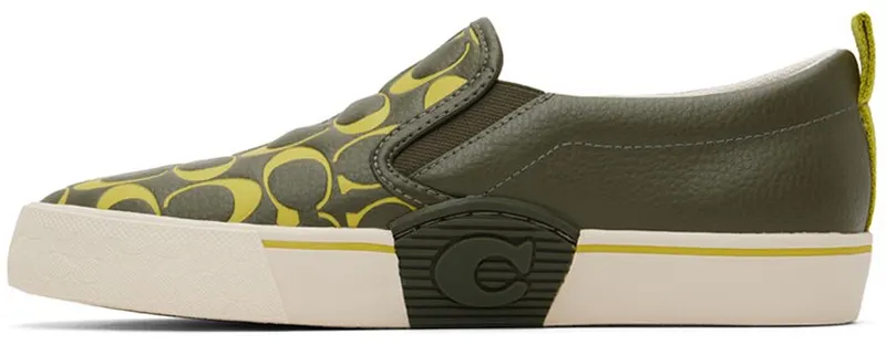 Coach 1941 Green Leather Skate Slip-On Sneakers (CA283 ARY)