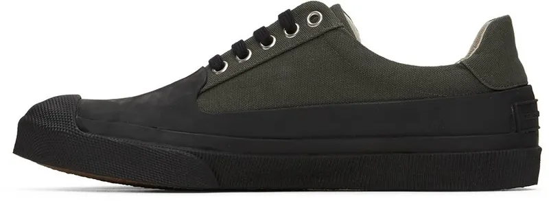 Dries Van Noten Khaki Canvas Low-Top Sneakers (MS27/131 QU620)