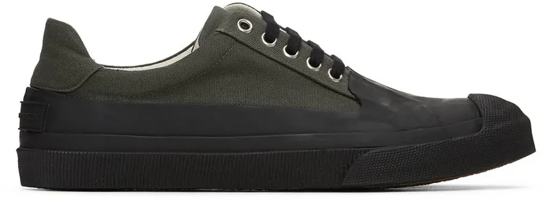 Dries Van Noten Khaki Canvas Low-Top Sneakers (MS27/131 QU620)