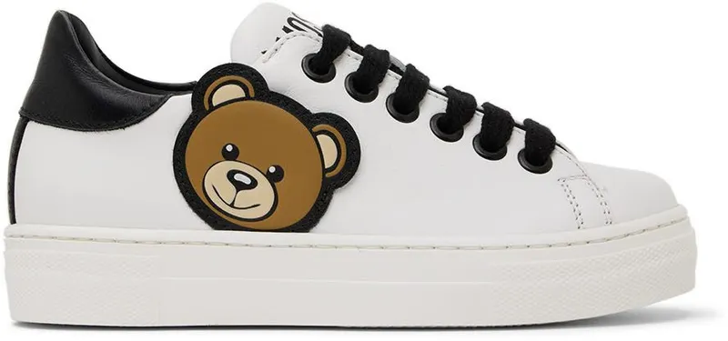 Moschino Kids White Teddy Sneakers (71775)