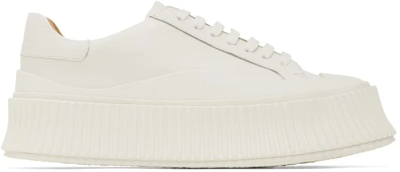 Jil Sander Off-White Agnellato Oversize Sole Sneaker (JS32108A 15016)